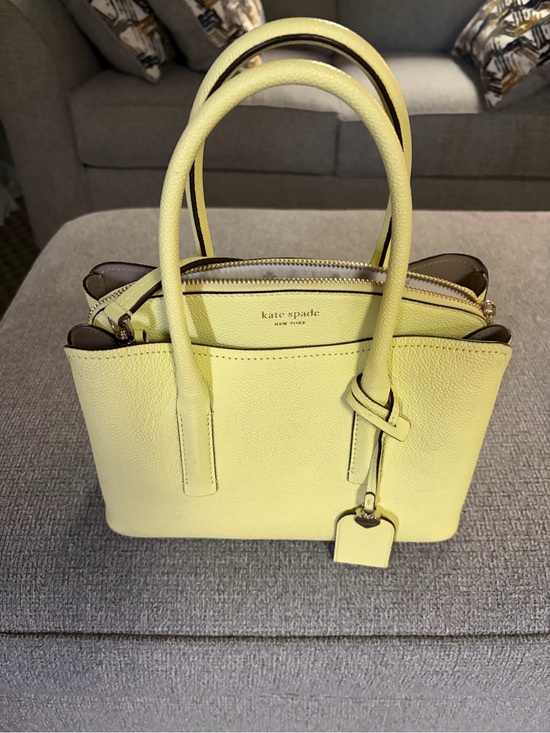kate spade Handbags - kate spade Lemon Yellow Pebbled Leather Satchel